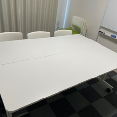会議用テーブル＆椅子セット＆ホワイトボード
