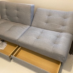 【美品】3wayソファベッド 引き出し収納付き