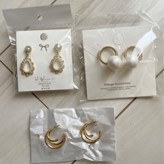 【お話中】ピアス　新品　3点セット