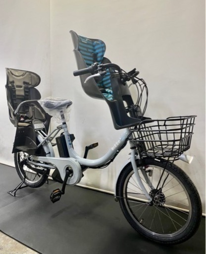 関東全域送料無料 保証付き 電動自転車 ブリヂストン ビッケ2 20インチ 8.7ah 3人乗り 水色
