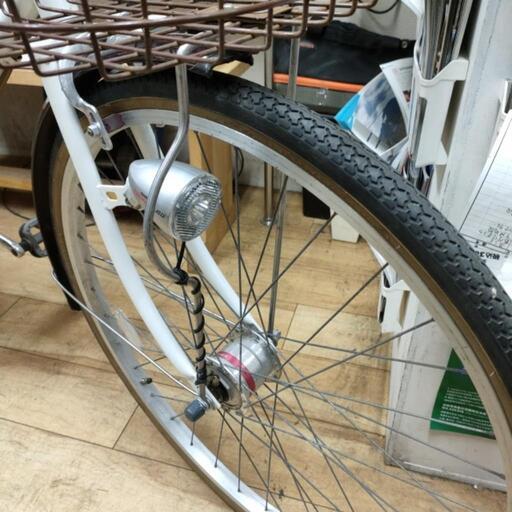 26インチ 6段ギヤ オートライト ローラーブレーキ ベージュ 整備済