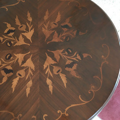 イタリア象嵌テーブルセット　椅子2脚