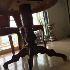 イタリア象嵌テーブルセット　椅子2脚