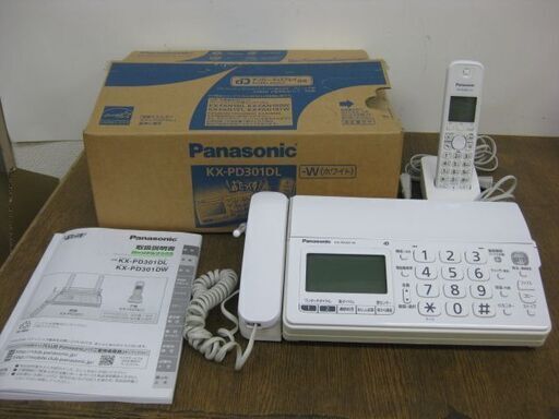 Panasonic パナソニック おたっくす デジタルコードレスFAX パーソナルファックス KX-PD301DL-W 子機1台付