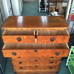 【リサイクルサービス八光】和風アンティーク　6段タンス