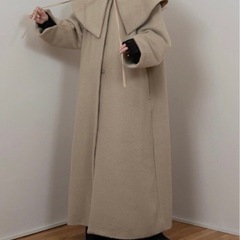 lawgy cape arrange long coat beige