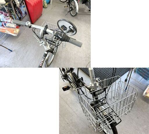 20インチ 折りたたみ自転車 6段変速 荷台 鍵 カゴ 黒 ブラック 自転車 折り畳み 札幌市手稲区