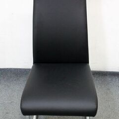 NITORI/ニトリ ガラス天板ダイニング5点セット ニューヨーク ブラック スタイリッシュ  テーブル 中古家具 店頭引取歓迎 R6645)