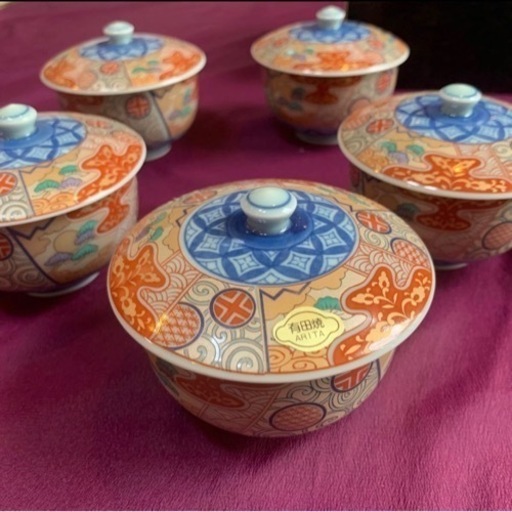 有田焼　伊万里　金彩金襴手　蓋付汲出揃　茶器