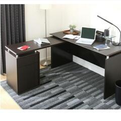 ニトリ システムデスク キャネーラ140 DBRダークブラウン - 家具 