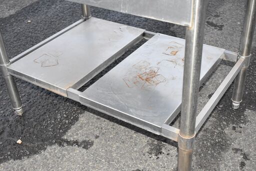 ≪zy810≫FUJIMAK/フジマック 1槽シンク 80cm バックガード/棚板/排水