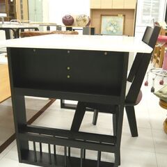 ニトリ ダイニングセット テーブル 2人掛け バタフライテーブル イス1脚付き 幅92～120cm×奥行75cm×高さ70cm 伸長式 ホワイト NITORI 苫小牧西店