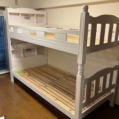 二段ベッド木製、まだまだ現役！使えます。