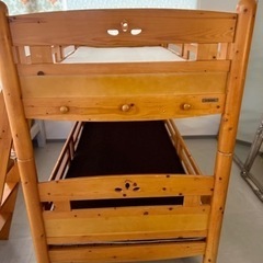 【2段ベッド】木製ベッド　マットレス付き！