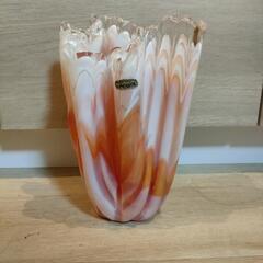 クラタグラス　花瓶　昭和レトロ　フラワーベース