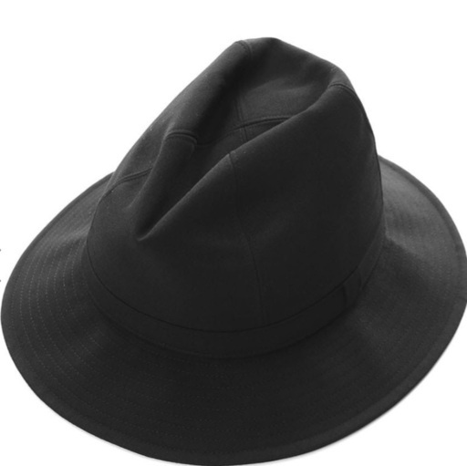 ヨウジ　ヤマモト　Wrinkled Gabardine Fedora hat