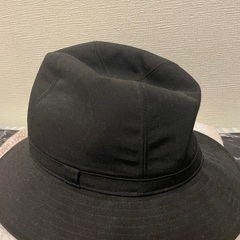 ヨウジ　ヤマモト　Wrinkled Gabardine Fedora hat