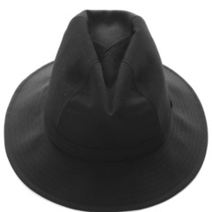 ヨウジ　ヤマモト　Wrinkled Gabardine Fedora hat