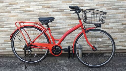 中古自転車 6段変速 26インチ （LEDオートライト） 軽整備済み 安い 防犯登録 町田市 麻生区 神奈川 024ky