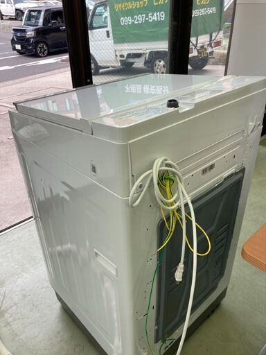 【リサイクルショップ　ピカソ　小松原】2021年製 東芝 TOSHIBA 10kg 全自動洗濯機 ガラストップホワイト AW-10M7★6057★