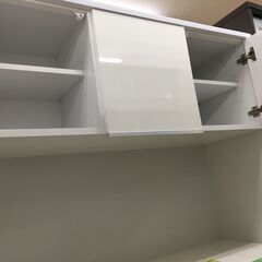 【美品】 土井インテリア 食器棚 キッチンボード 幅116㎝ ホワイト ①大川家具 土井インテリヤ キッチンボード 食器棚 キッチン収納