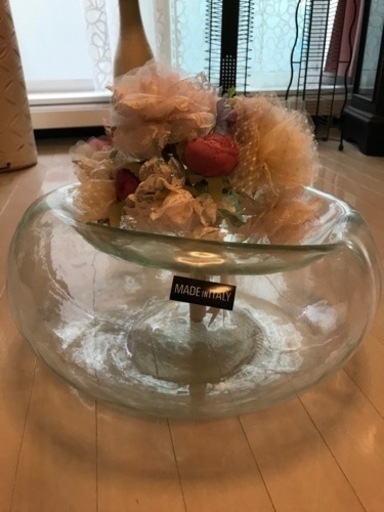 イタリア製の一流の花瓶！オブジェ　飾りバカラ調