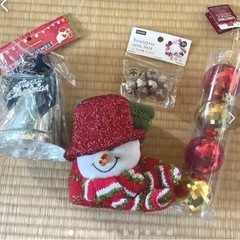 【４点セット】クリスマスギフトクリスマスツリーオーナメントベル長靴