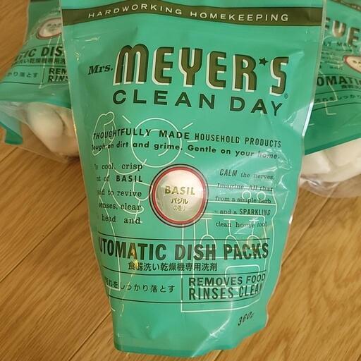 Mrs.MEYER'S　食洗機用洗剤　４パック
