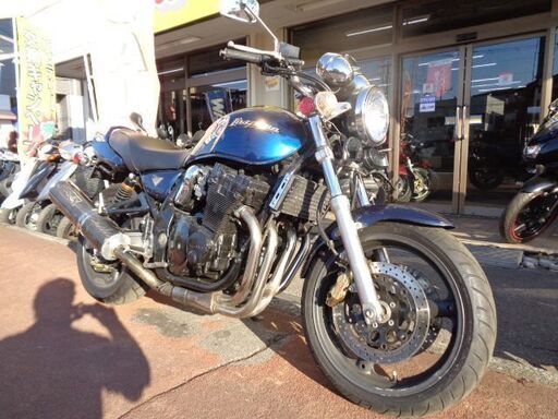 NO.4544　イナズマ４００　油冷４サイクル４気筒４００ｃｃ　ＢＥＥＴナサートＲカーボンマフラー　ネイビー　 ☆彡