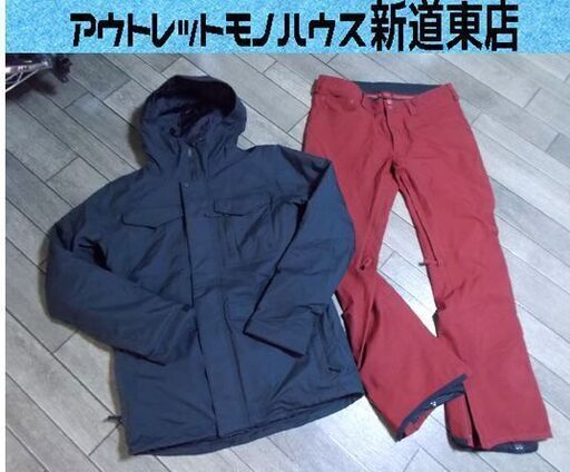 バートン スノーボードウエア 上下 Lサイズ BURTON ウエア ブラック ボトムス エンジ スノボ JACKET PANTS 札幌市東区 新道東店