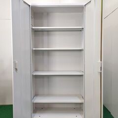 中古　豊国工業製　両開き書庫 カギあり　A4-36H　傷あり【Q0415-08松】 豊国工業製 両開き書庫 カギあり A4-36H W880×D400×H1850