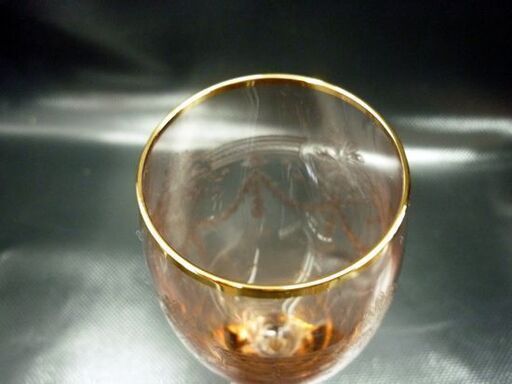 ☆ボヘミアングラス ボヘミアンレース ワイングラス ペア ルビーカラー