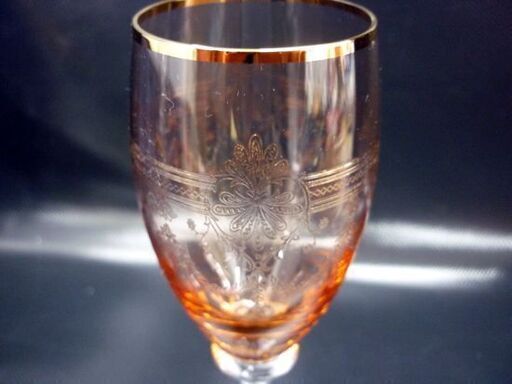 ☆ボヘミアングラス ボヘミアンレース ワイングラス ペア ルビーカラー