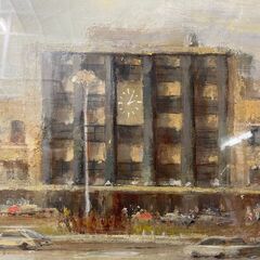 美術品 F50号 【 大阪駅 / 西井 義晃 】 国鉄100周年を記念して描か