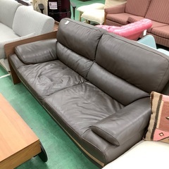 家具ならトレファク吉川店！！ 3人掛けソファー ヘタリ・シワ有 レザー