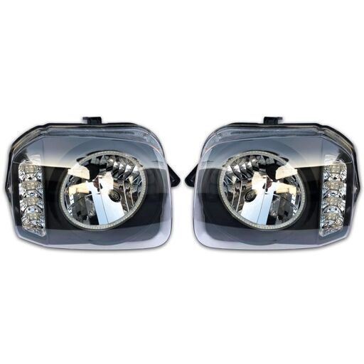 本店は クリスタルヘッドライト JB23ジムニー CCFLリング付き インナー ...