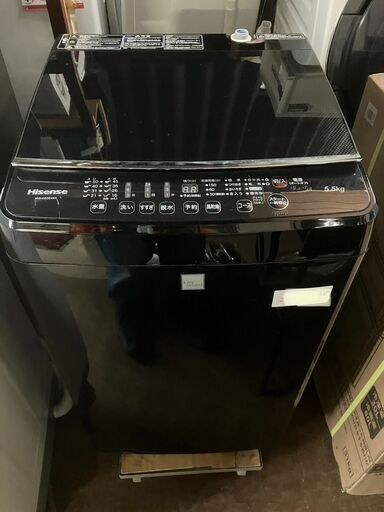 ☆中古￥11,000！【会員価格￥8,800】Hisense　5.5kg洗濯機　家電　2017年製　HW-G55E4KK型　幅54cmｘ奥行54cmｘ高さ95cm　【BK073】