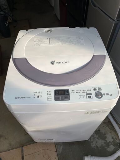 ☺最短当日配送可♡無料で配送及び設置いたします♡SHARP 洗濯機 ES-GE55N 5.5キロ 2014年製☺SHP004