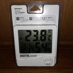 デジタル温湿度計　時計/カレンダー　新品