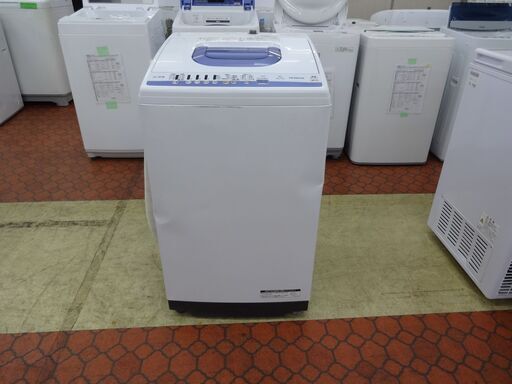 ID 008385　洗濯機日立　7K　へこみ有　２０１８年製　NW-T74