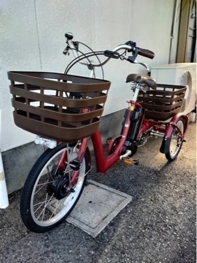 ブリヂストン 電動アシスト三輪車 ラクットワゴン 新古車 ルビーレッド