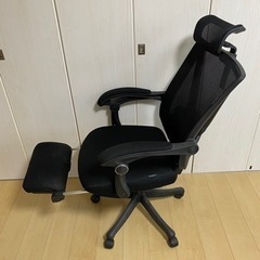 【大幅値下げ】ニトリ　リクライニングワークチェア（フォリストフットレスト付き）
