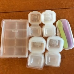 【ネット決済】離乳食用スプーン&フォークと冷凍用ケース
