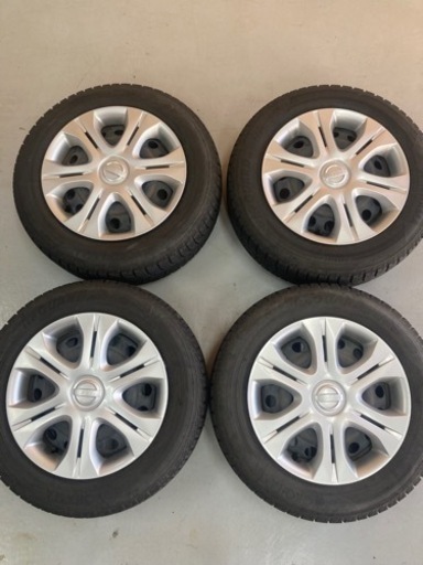 値下げ スタッドレスセット 175/65R14 ノート純正ホイール キャップ付