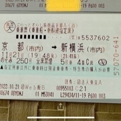 【ネット決済・配送可】新幹線チケット