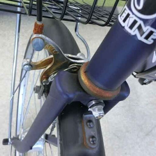 自転車 26インチ 6段切替 ネイビー SEKINE Bellfast シティサイクル