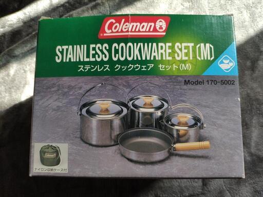 新品未使用 Coleman/コールマン ステンレスクックウェアセット(M)