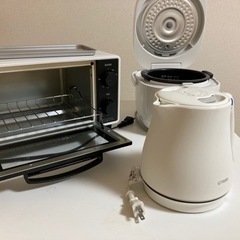 【状態良好小型家電まとめ売り】トースター・炊飯器・瞬間湯沸かし器