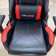 座椅子型ゲーミングチェア　PRORACING　ﾌﾞﾗｯｸ×ﾚｯﾄﾞ