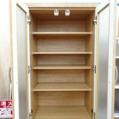 スリム食器棚 幅60㎝ ナチュラル系 ニトリ コパン キッチン収納 カップ 